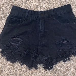 Shein black booty shorts || XS